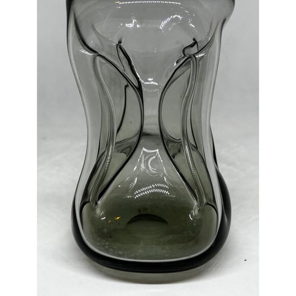 Danish Vintage Holmegaard Smokey Gray Gradient Glass Decanter With Crown Stopper - Picture 2 of 9